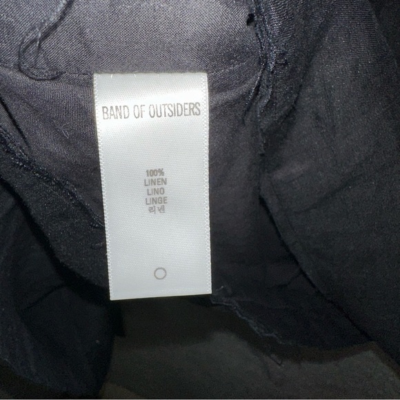 Band Of Outsiders Apron Wrap Mini Raw Hem Black Dress - Picture 9 of 12